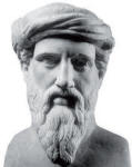 Immagine del busto di EUCLIDE, matematico e folisofo del 300 a. C. - Occhiali da lettura LEGGOMEGLIO, in edicola